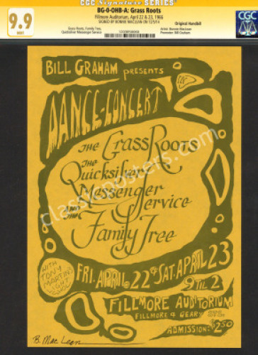 Superb Signed and Certified BG-0 Handbill