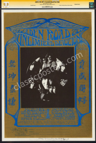 Mint Signed AOR 2.192 Grateful Dead Fan Club Poster