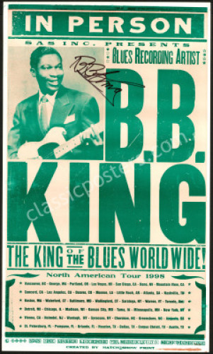 B.B. King-Signed 1998 Tour Poster