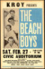 Rare 1965 Beach Boys Sacramento Cardboard Poster