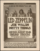 Signed Led Zeppelin Oakland Poster