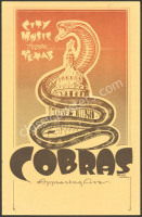 Wonderful 1978 Cobras Tour Blank Poster