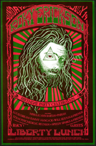 A Second 1992 Roky Erickson Birthday Party Poster