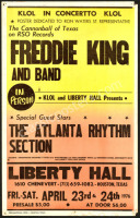 1971 Freddie King Liberty Hall Cardboard Poster
