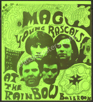 Rare 1967 Young Rascals Fresno Handbill