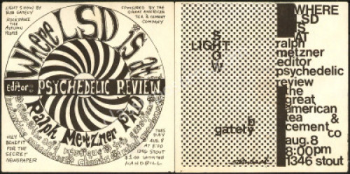 Rare Ralph Metzner Psychedelic Review Handbills