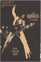 Scarce 1971 The Who UK Tour Poster
