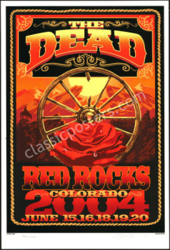 Attractive 2004 The Dead at Red Rocks Poster