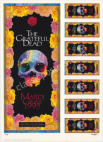 Signed Uncut Grateful Dead Mardi Gras Sheet