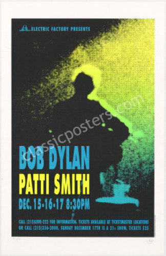 Scarce Bob Dylan Patti Smith Poster