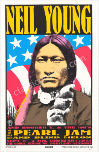 Rare 1993 Neil Young Frank Kozik Poster