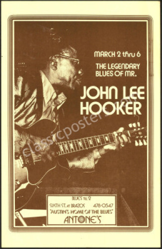 Gorgeous John Lee Hooker Antones Poster