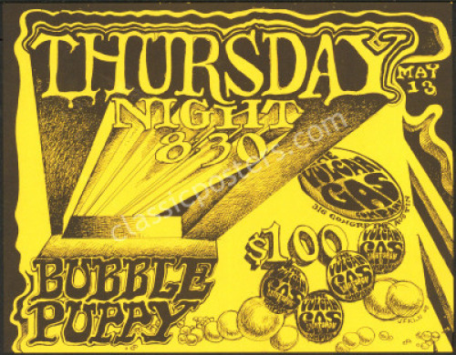 Vulcan Gas Bubble Puppy Handbill