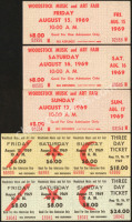 Five Different Woodstock Tickets
