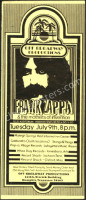 Scarce 1974 Frank Zappa Handbill
