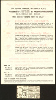Rare 1965 Herman's Hermits and The Kinks Handbill and Ticket