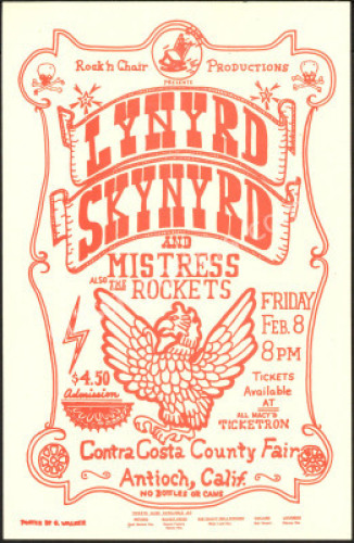 1974 Lynyrd Skynyrd Handbill