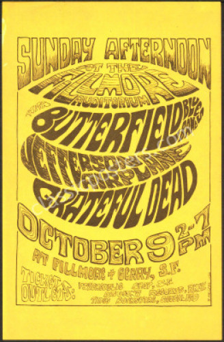 Very Rare BG-30 Grateful Dead Alternate Handbill for The Fillmore
