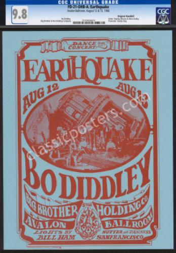 Superb Certified FD-21 Earthquake Handbill