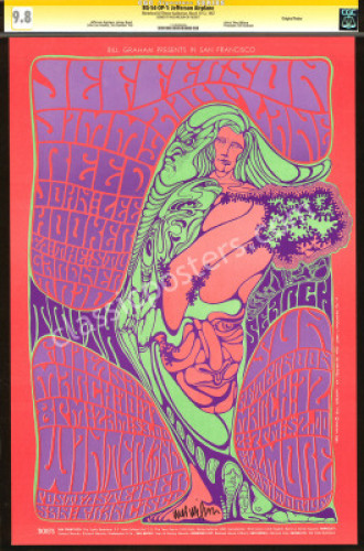 Signed and Certified BG-54 Jefferson Airplane Poster