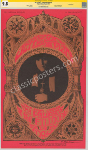 Signed and Certified BG-63 Jefferson Airplane Poster