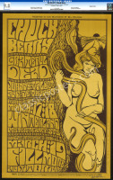 Superb Signed and Certified BG-55 Grateful Dead Poster