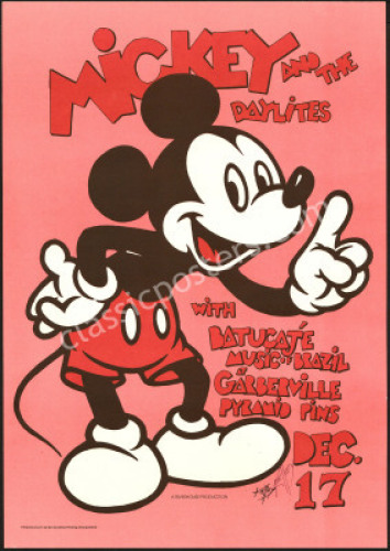 Alton Kelley-Signed Mickey & The Daylites Poster
