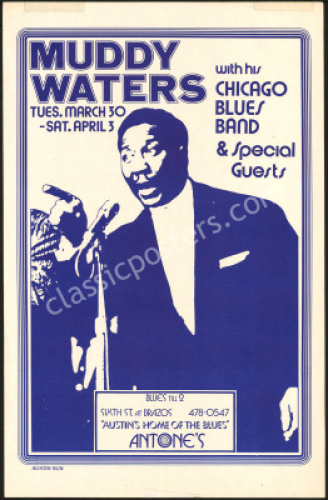 Beautiful Muddy Waters Antones Poster