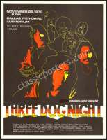 1970 Three Dog Night Dallas Handbill