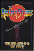 Signed AOR 4.41 Rolling Stones Cow Palace Poster