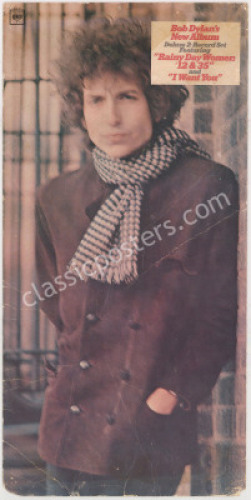 Rare Bob Dylan Blonde on Blonde Promotional Poster