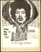 Jimi Hendrix Milwaukee Auditorium Handbill