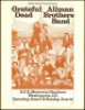 Rare Grateful Dead Allman Brothers Program