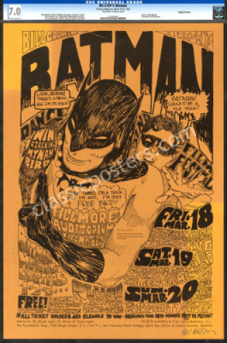 Very Rare Original Signed BG-2 Batman Poster