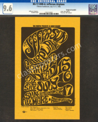 Stellar Certified BG-17 Grateful Dead Handbill