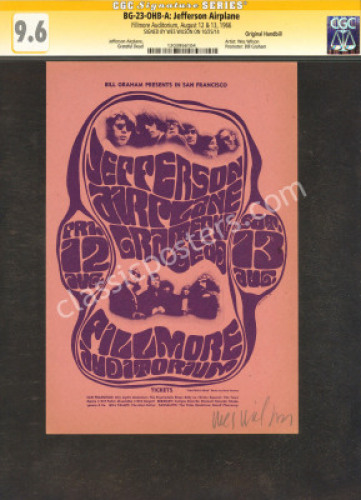 Signed and Certified BG-23 Grateful Dead Handbill