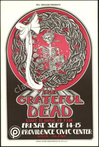 Signed Grateful Dead Providence Poster