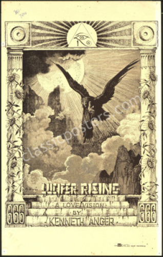 Rare Original 1967 Oracle Co-Op Lucifer Rising Poster