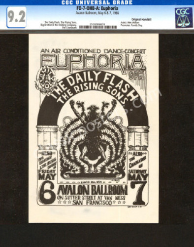 Very Rare High-Grade FD-7 Euphoria Handbill