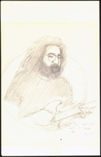 Killer Original Jerry Garcia Drawing by Stanley Mouse