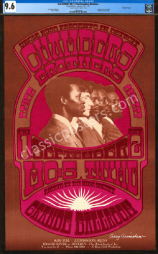 Signed and Certified Grande Ballroom The Chambers Brothers Poster