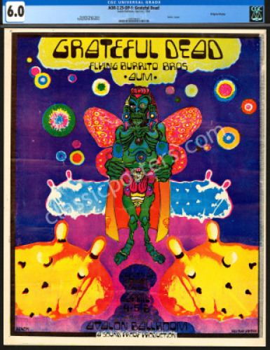 Rare AOR 2.25 Grateful Dead Soundproof Poster