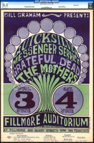 Attractive Original BG-9 Grateful Dead Poster