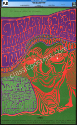 Superb Certified Original BG-45 Grateful Dead Poster