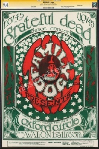Beautiful Signed Original FD-33 Grateful Dead Poster