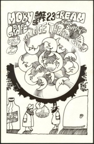 Scarce Moby Grape and Cream Village Theater Poster