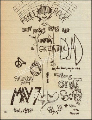 Fantastic Grateful Dead Peace Rock Handbill