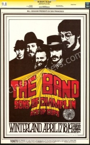 Near Mint Signed and Certified Original BG-169 The Band Poster