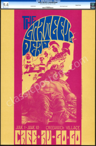 Rare AOR 3.163 Grateful Dead Caf√© Au Go Go Poster