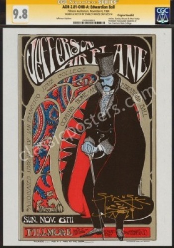 Superb Signed AOR 2.81 Edwardian Ball Handbill